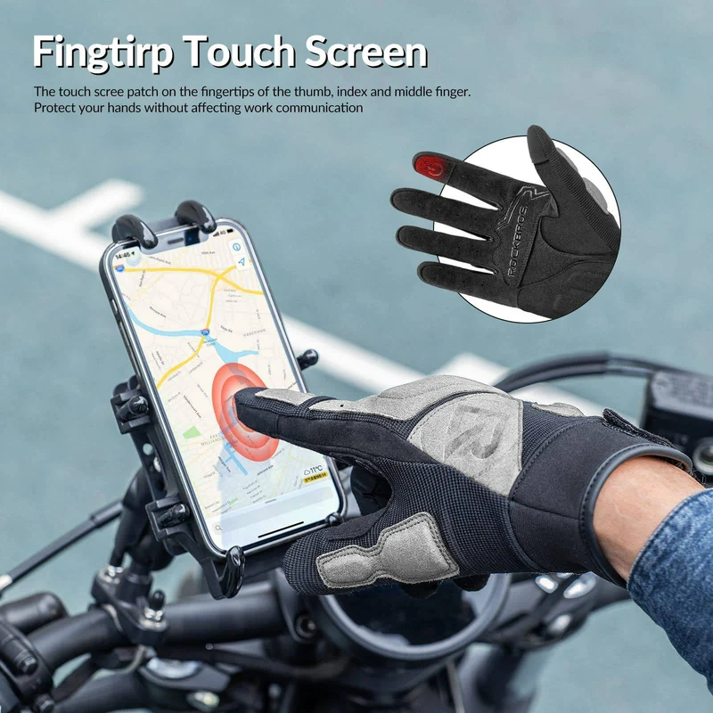 ROCKBROS Motorradhandschuhe Winddichte Touchscreen Herren Handschuhe