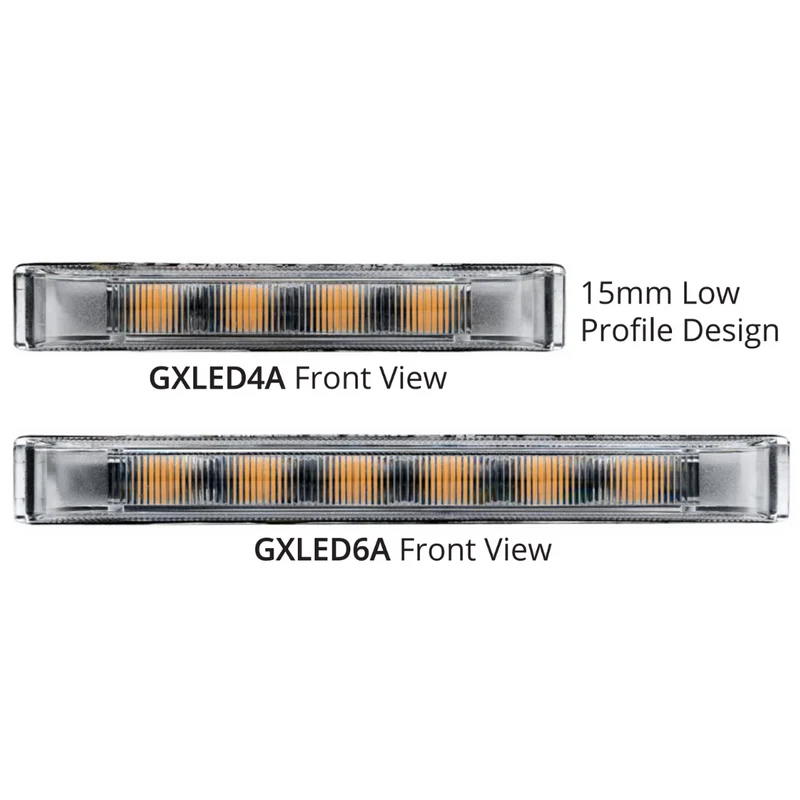 LAP GXLED Ultra Slim Blitzlichter zur Kühlergrillmontage / Bernstein