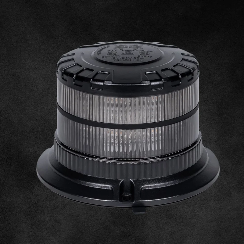 LED-Leuchte mit dunkler Linse, Magnetfuß und Schraubbefestigung
