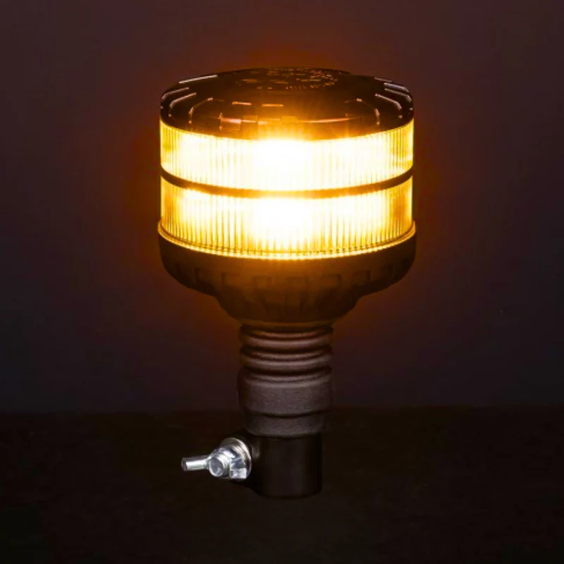 LED-Leuchte mit dunkler Linse und flexiblem DIN-Sockel