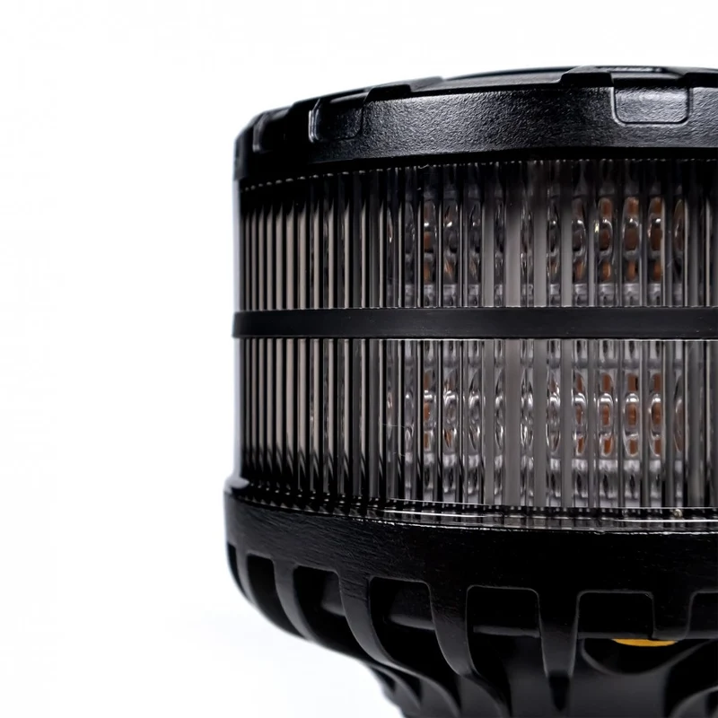 LED-Leuchte mit dunkler Linse und flexiblem DIN-Sockel