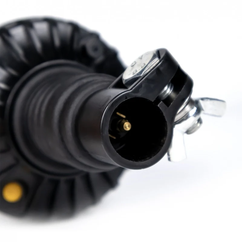 LED-Leuchte mit dunkler Linse und flexiblem DIN-Sockel