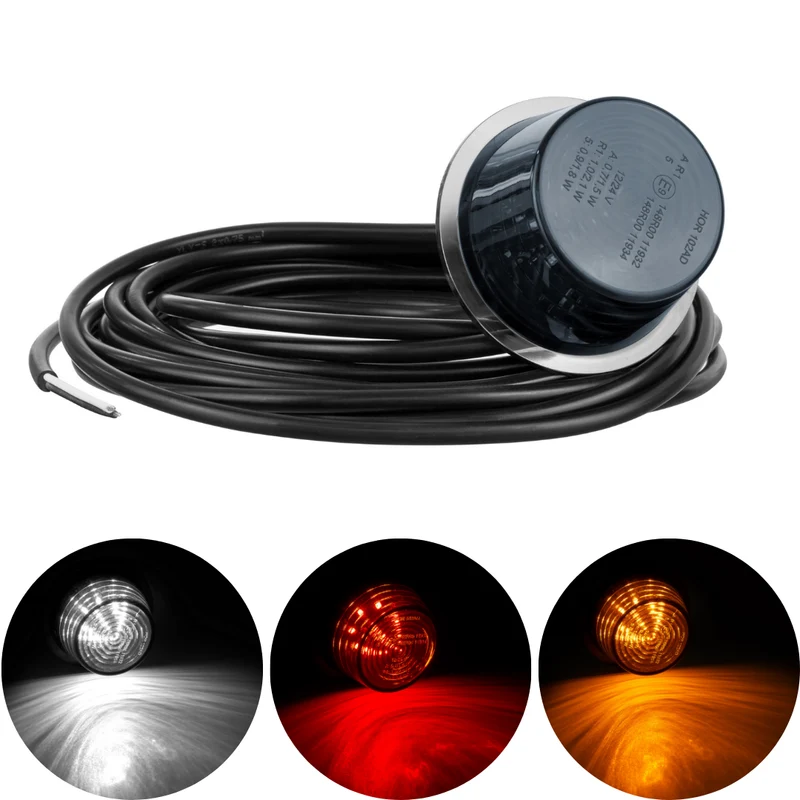 Dunkle Linse Old School dänische Markierungsleuchten LED-Einsätze / 5M Kabel
