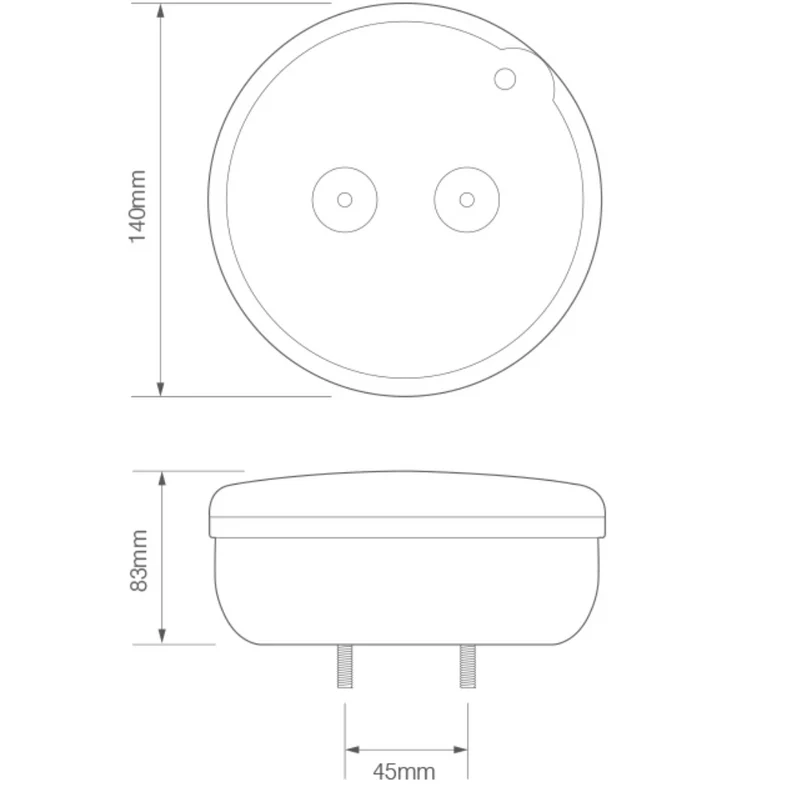 Rundes LED-Anhänger-Burger-Licht für LKWs und Anhänger / tiefe Halterung
