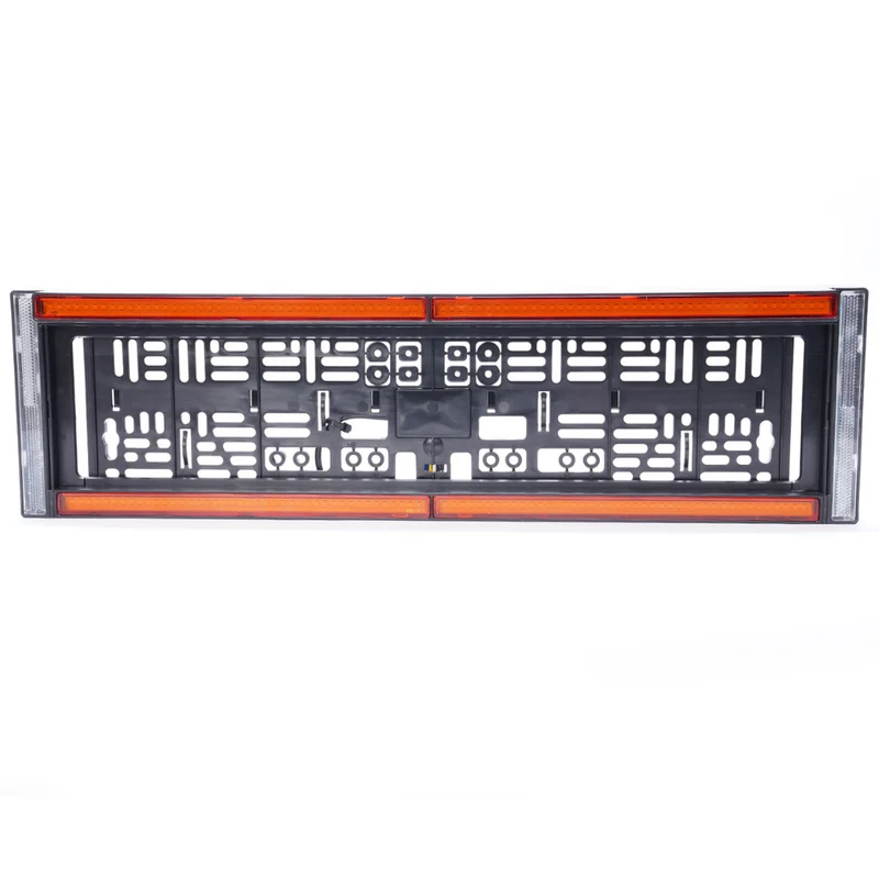 WAS W253 Kennzeichenhalter vorn mit bernsteinfarbenem Blitz und Reflektor