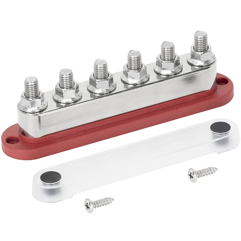 600A Sammelschiene mit 6 Bolzenklemmen (M10)