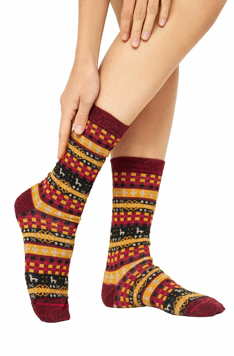Apu Kuntur - Alpaka Premium Socken Candela – Wärme & Stil im Anden-Look