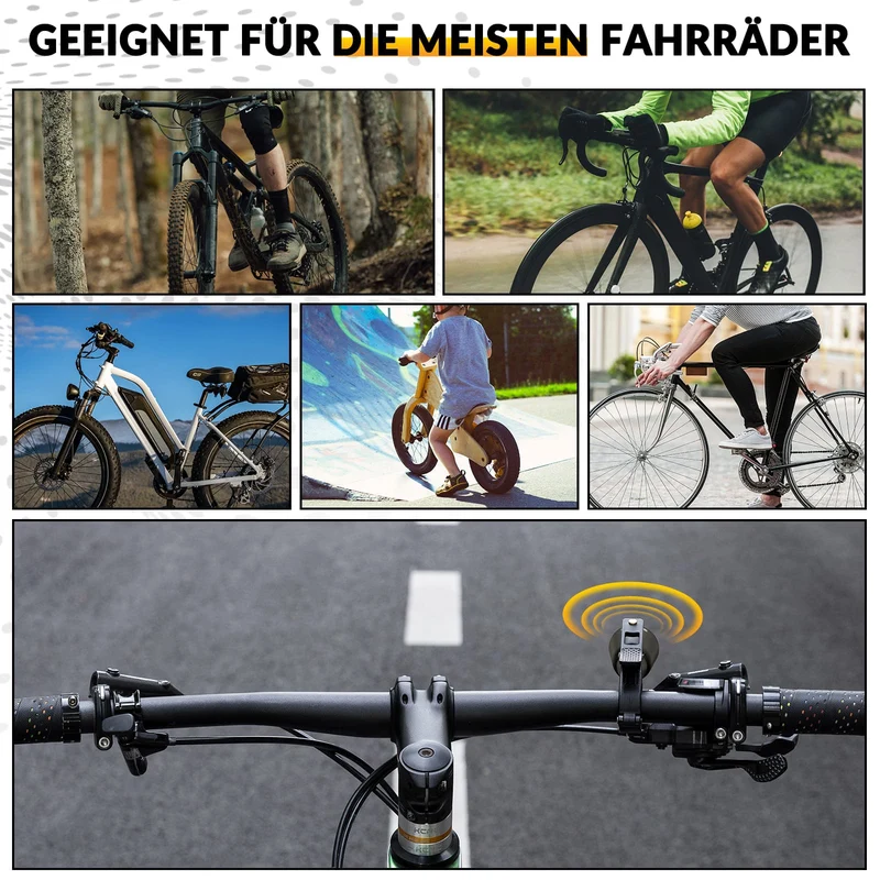 ROCKBROS Fahrradklingel Laut Retro Klingel für MTB Rennrad Vier Farben