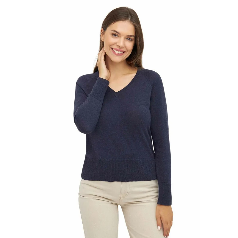 Apu Kuntur - Pullover AURELIA - V-Ausschnitt aus Bio-Baumwolle & Baby Alpaka
