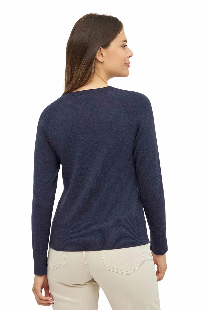 Apu Kuntur - Pullover AURELIA - V-Ausschnitt aus Bio-Baumwolle & Baby Alpaka