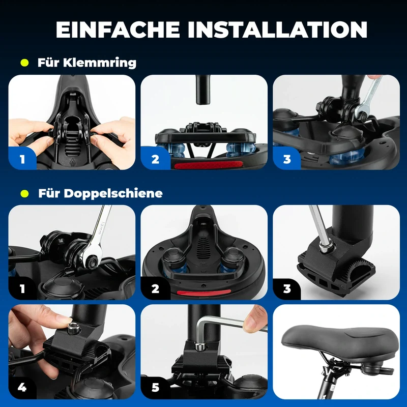 ROCKBROS wasserdicht Fahrradsattel für MTB & Rennrad aus Memory Foam