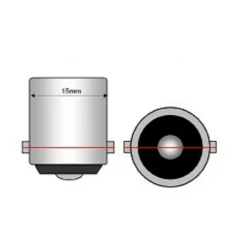 12V Rote Einzelkontakt-LED-Birnen BA15s / P21W / Nr. 382