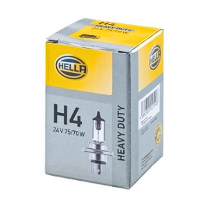HELLA Hochleistungs-24-V-H4-75/70-W-Scheinwerferlampe für LKW