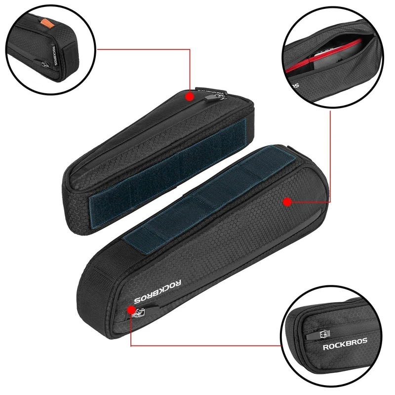 ROCKBROS 2 in 1 Fahrradtasche Set Rahmentasche Oberrohrtasche 2,5L
