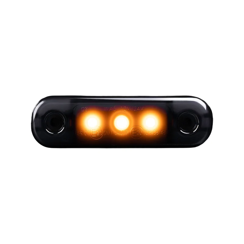 WAS Schwarz getönte Positionsleuchte / Superdunkle Linse / 3 LEDs