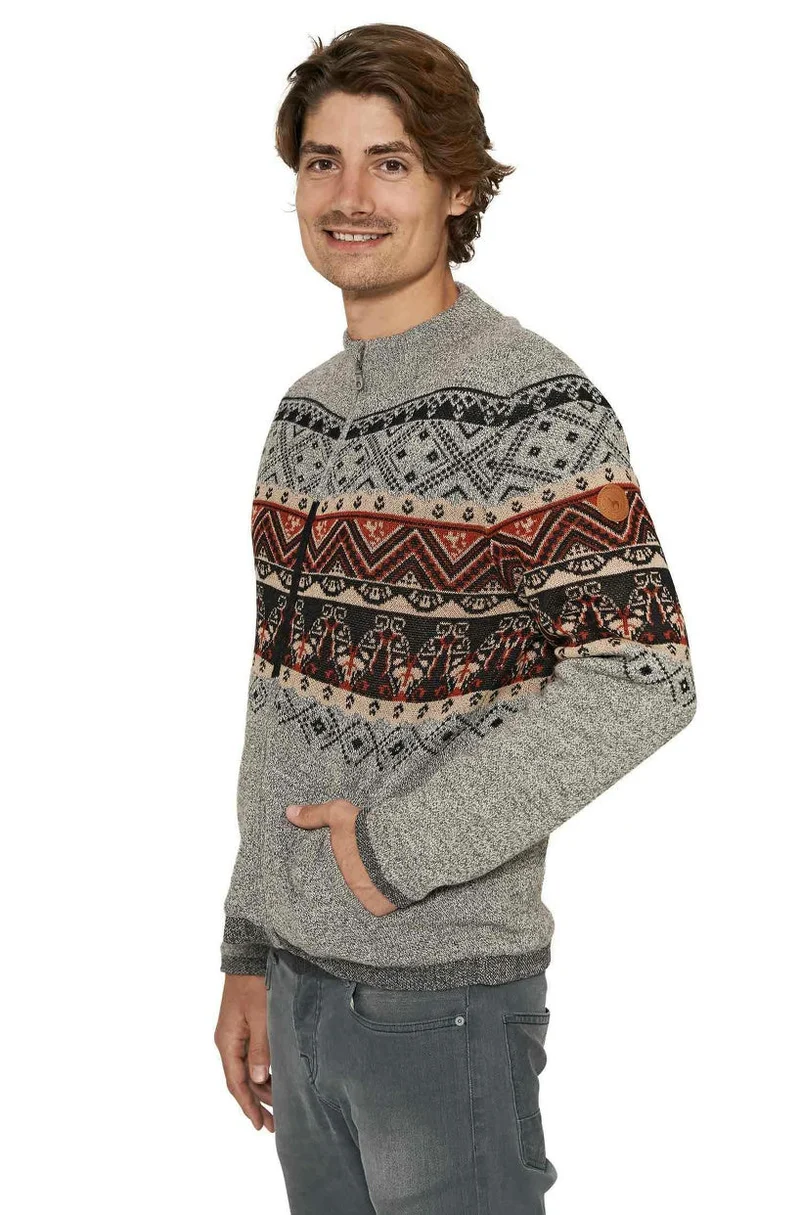 Apu Kuntur - 알파카 Strickjacke FIESTA – Herren-Jacke aus 100% 베이비 알파카