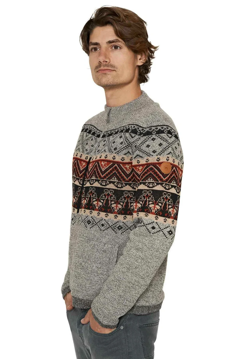 Apu Kuntur - 알파카 Strickjacke FIESTA – Herren-Jacke aus 100% 베이비 알파카