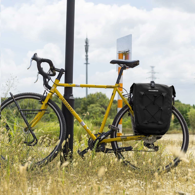 ROCKBROS Gepäckträgertasche 25L-32L 100 % wasserdicht mit Tragegriff