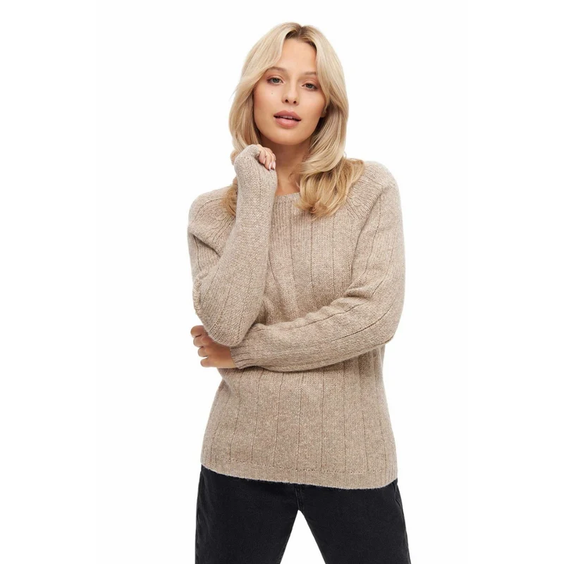 Apu Kuntur - Alpaka Pullover MOANA - Rundhals, Leicht & Weich mit Merinowolle