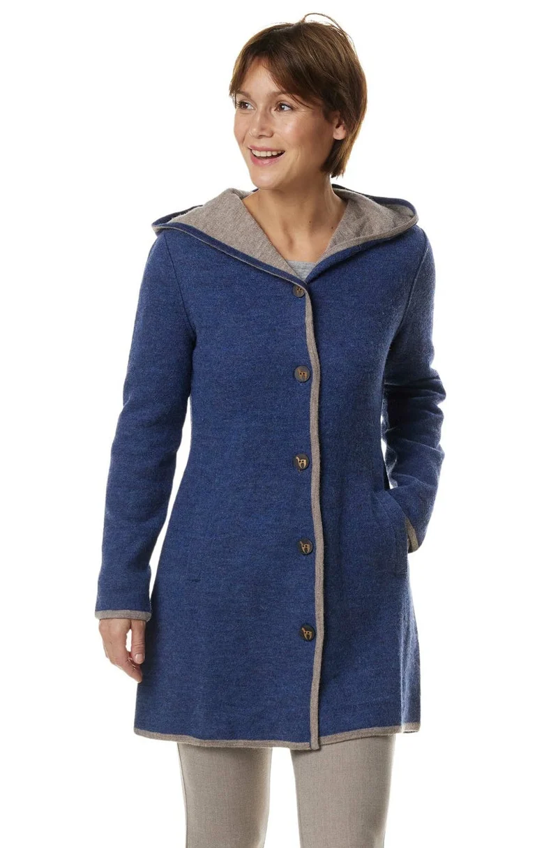 Apu Kuntur - Alpaka Mantel ALYSSA – Damen Parka aus Alpaka & Wolle