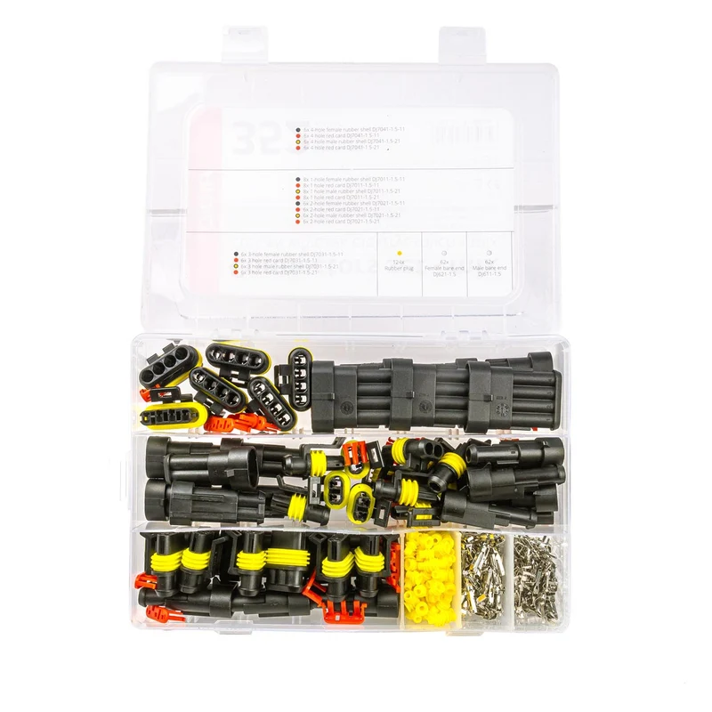 Sortierte Box mit SuperSeal-Steckverbindern