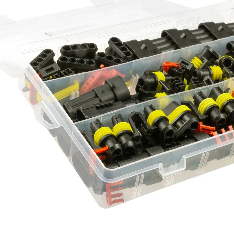 Sortierte Box mit SuperSeal-Steckverbindern