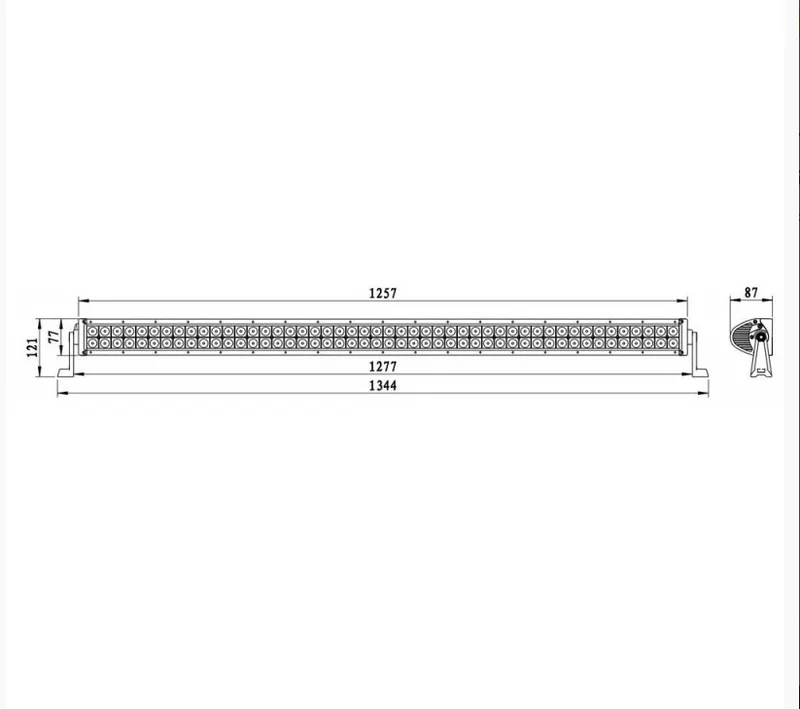 Gebogener LED-Lichtbalken / Flutlichtstrahl / Gebogen / 96x LED / 1344mm