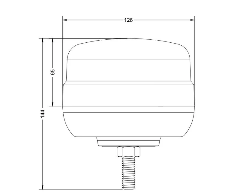 Großpackung Torlok Compact LED-Warnleuchten mit Einzelbolzenbefestigung / 10er-Packung