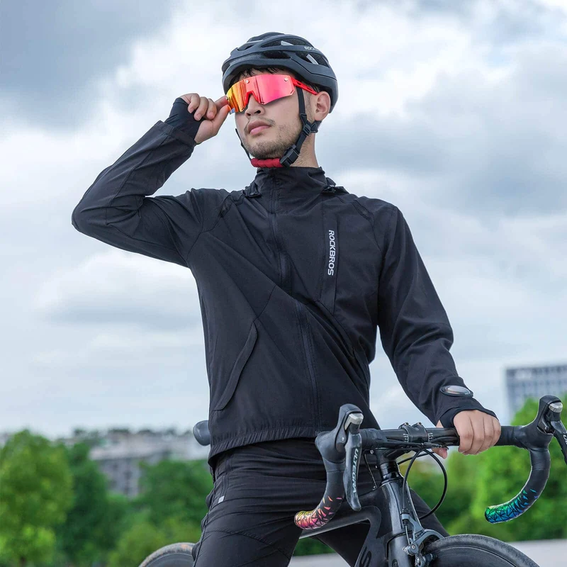 ROCKBROS Herren Softshelljacke atmungsaktiv Fahrradjacke Sommer/Herbst