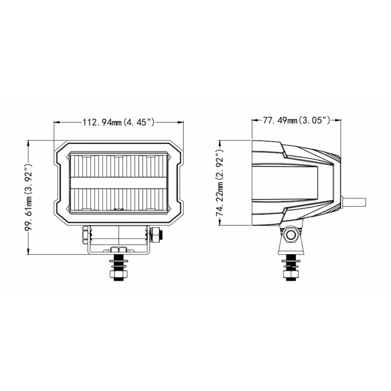 LED-Fernscheinwerfer mit Positionslichtleiste 2200 lm / 4.5"