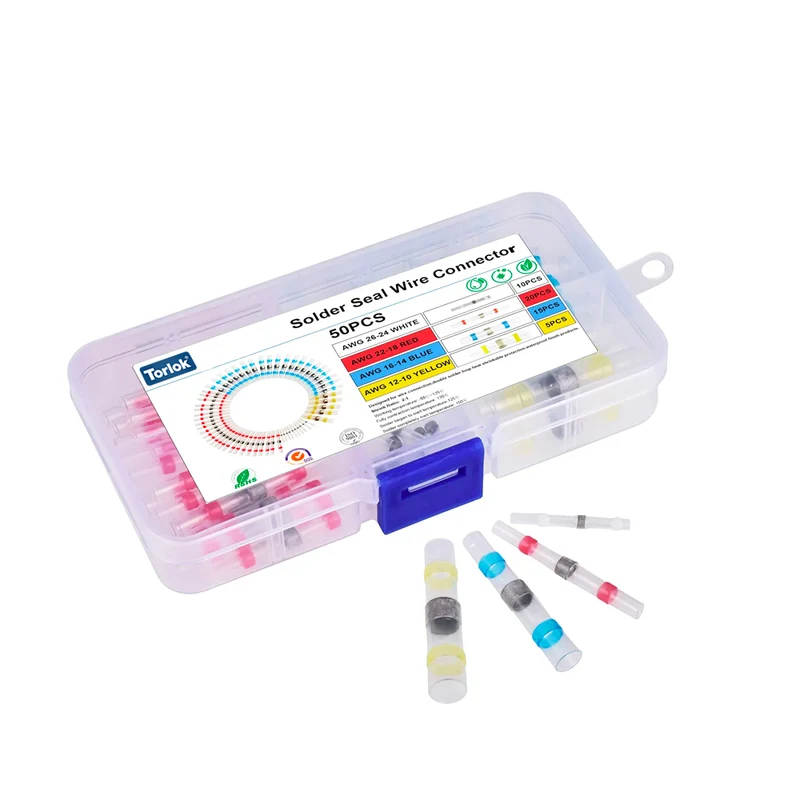 Sortierte Box mit Schrumpflöthülsen / 100 Stück