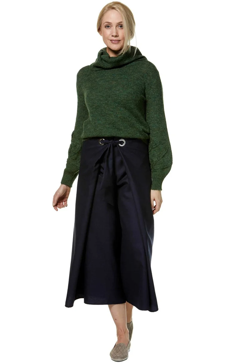 Alpaka Rollkragen 풀오버 SALOMON – Modischer Crop-Strick mit Applikationen