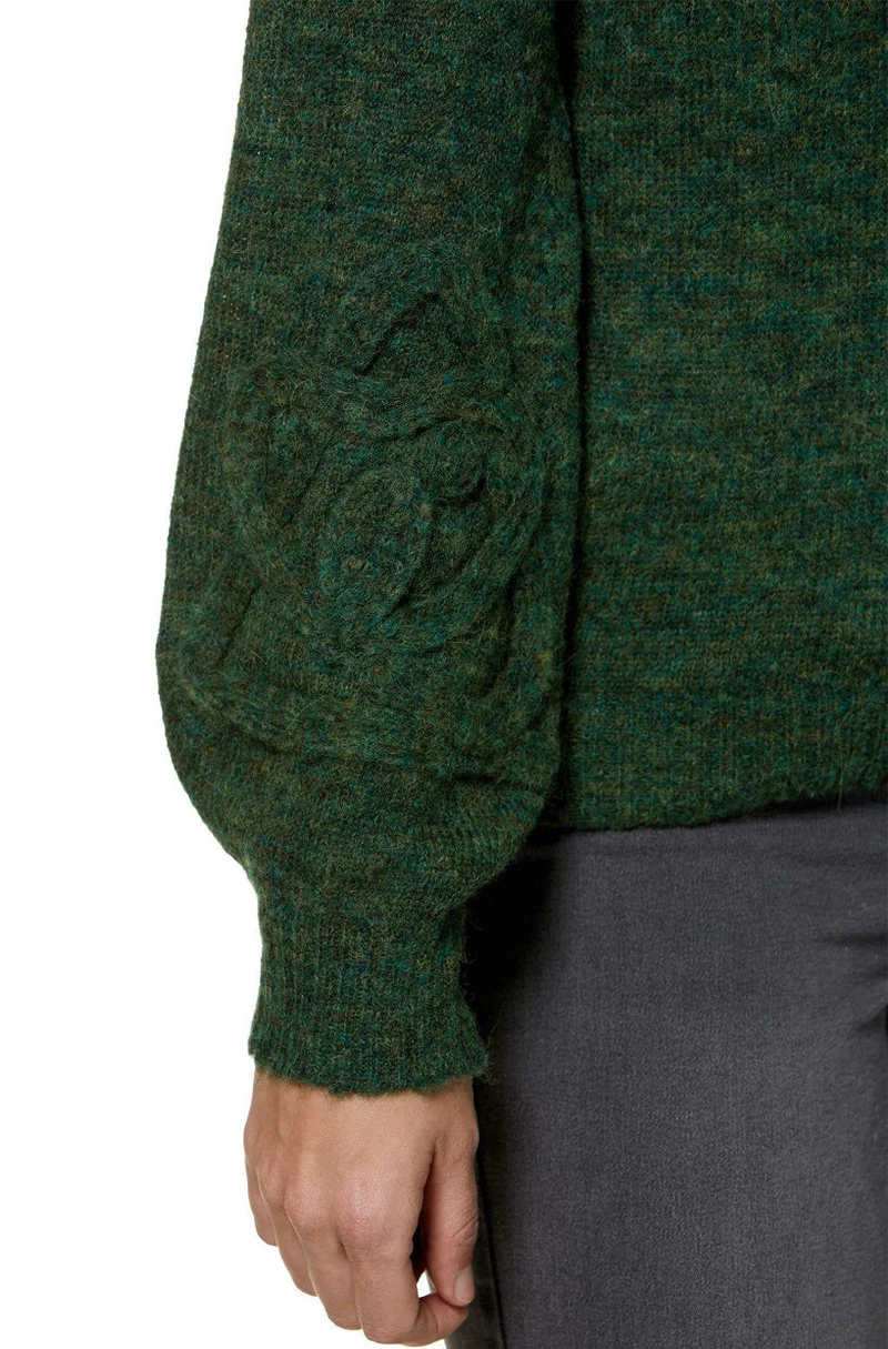 Alpaka Rollkragen 풀오버 SALOMON – Modischer Crop-Strick mit Applikationen
