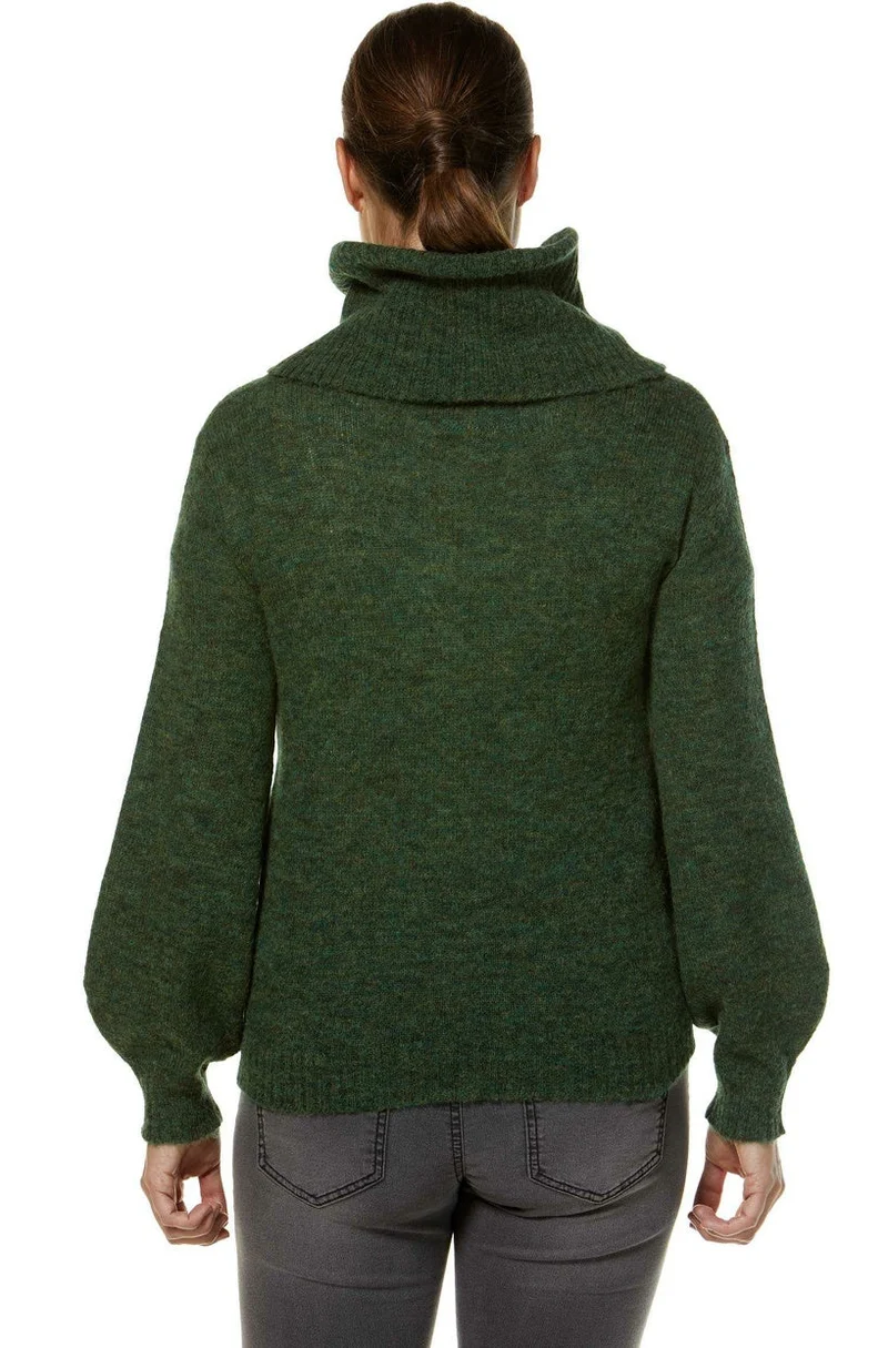 Alpaka Rollkragen 풀오버 SALOMON – Modischer Crop-Strick mit Applikationen