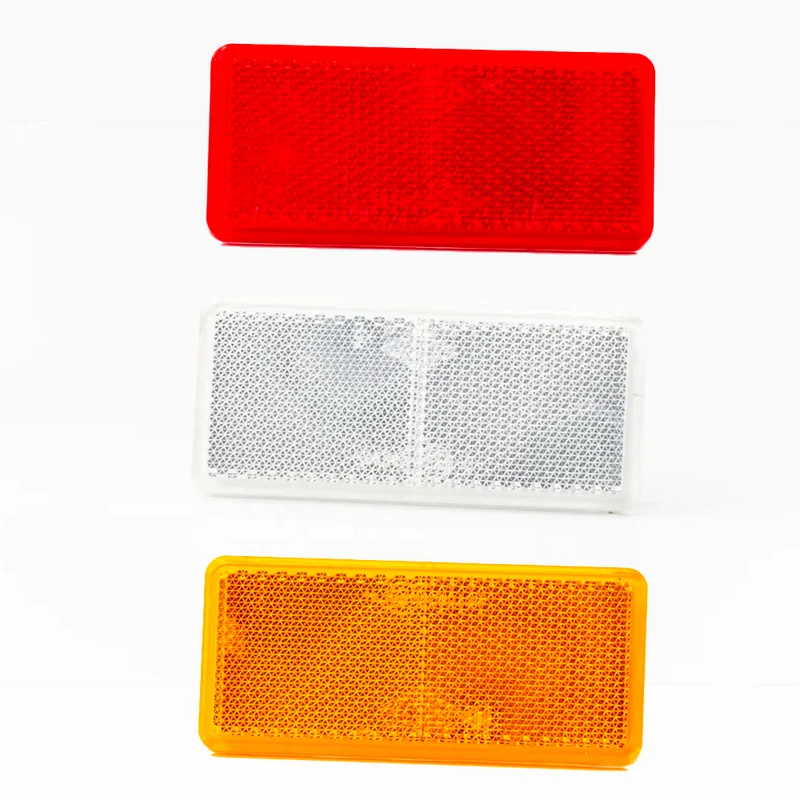 Schlanke rechteckige Reflektoren mit selbstklebender Rückseite / 90 x 40 mm / 10er-Pack