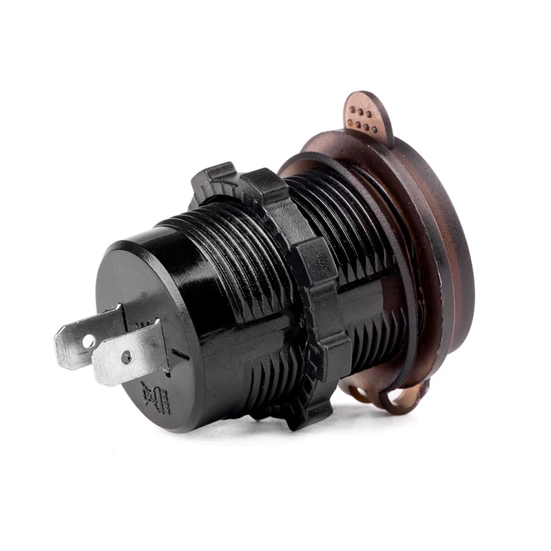 Doppeltes USB-Ladegerät mit Digitalvoltmeter 12/24V