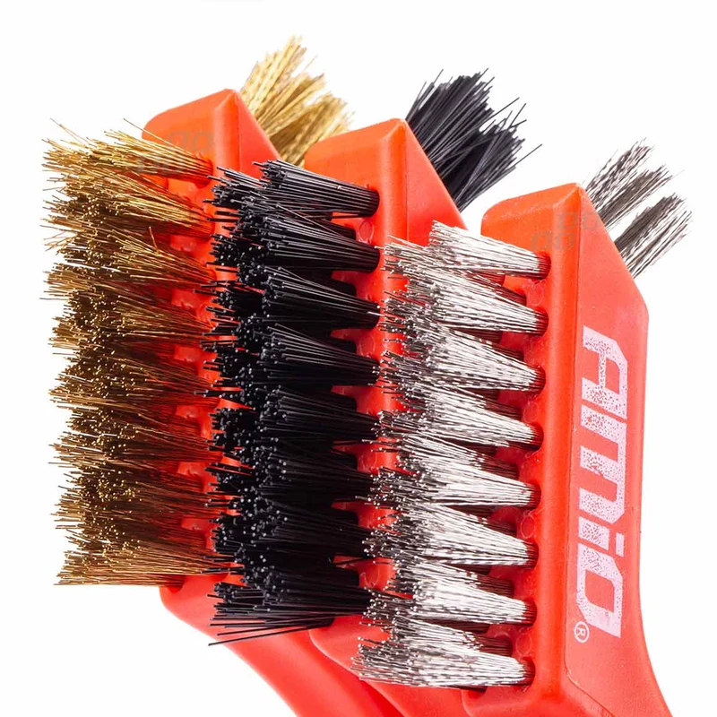 Sortiertes Drahtbürsten-Set / Messing, Stahl und Nylon