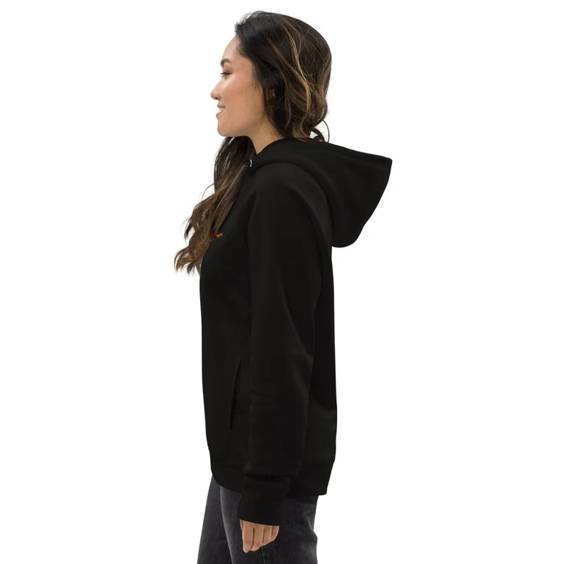 Schwaarz Unimother 85% Bio Koteng 15% recycléiertem Polyester Unisex Pullover Hoodie
