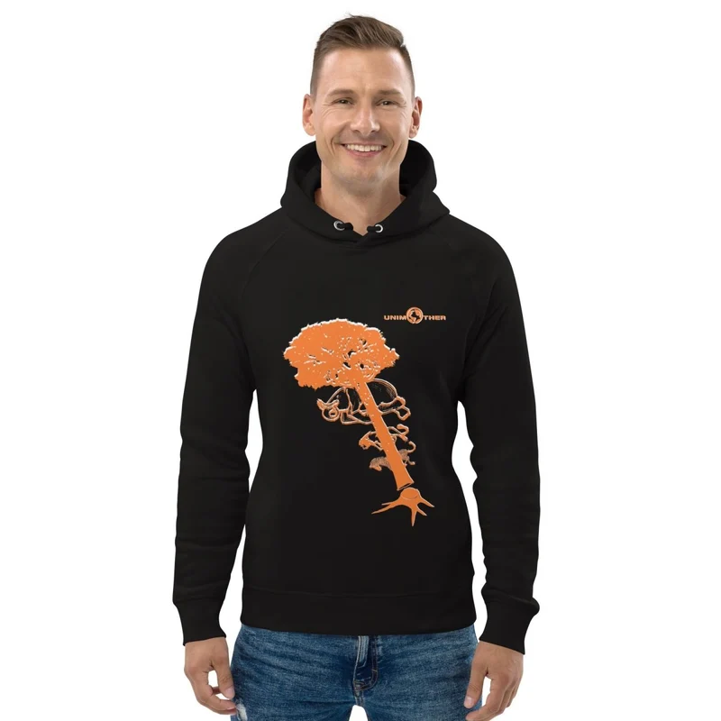 Deforestatioun 85% Bio Koteng 15% Recycléiert Polyester Unisex Pullover Hoodie