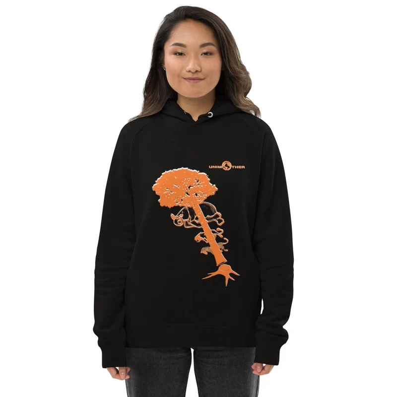 Deforestatioun 85% Bio Koteng 15% Recycléiert Polyester Unisex Pullover Hoodie