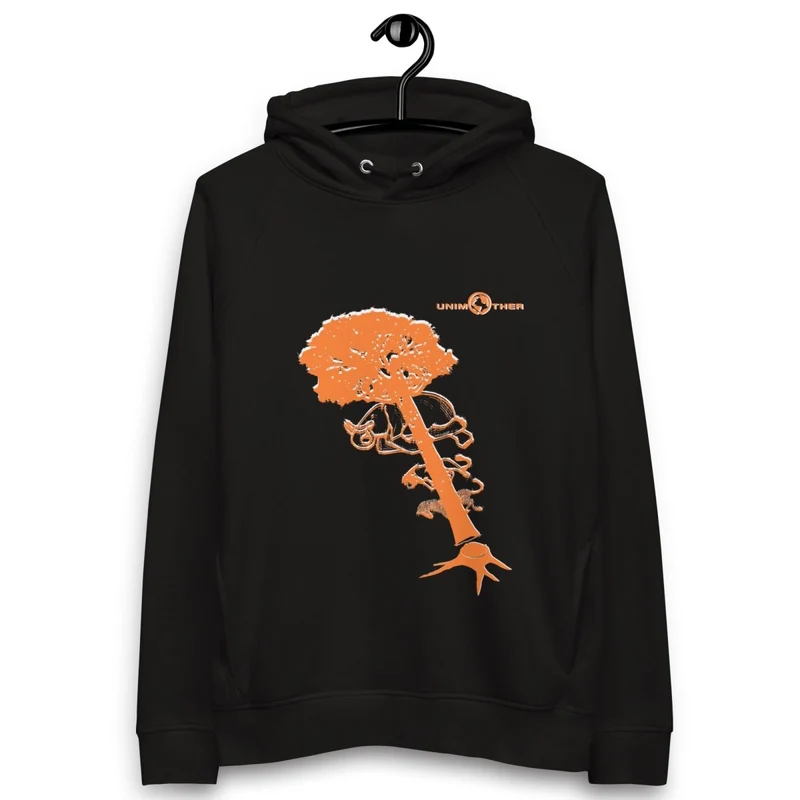 Deforestatioun 85% Bio Koteng 15% Recycléiert Polyester Unisex Pullover Hoodie