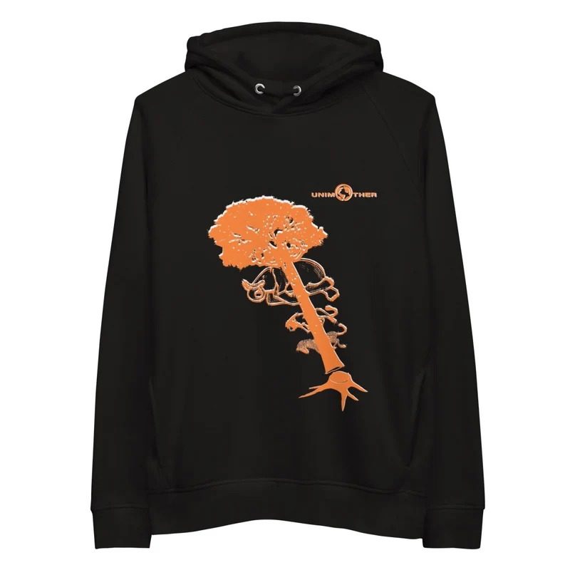 Deforestatioun 85% Bio Koteng 15% Recycléiert Polyester Unisex Pullover Hoodie
