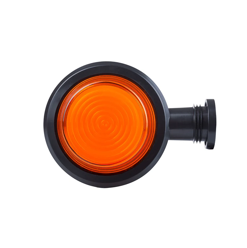 Kurze dänische Blinkerleuchte im Old-School-Stil / Gelbes Neon