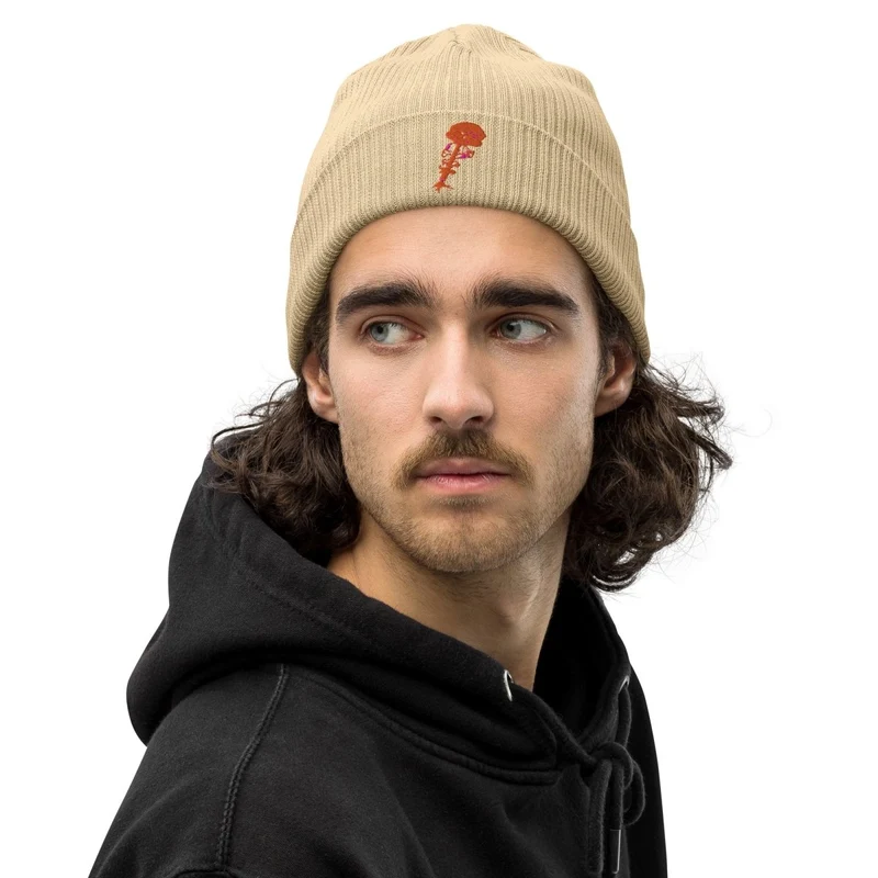 100% Bio Ribbed Cotton Beanie