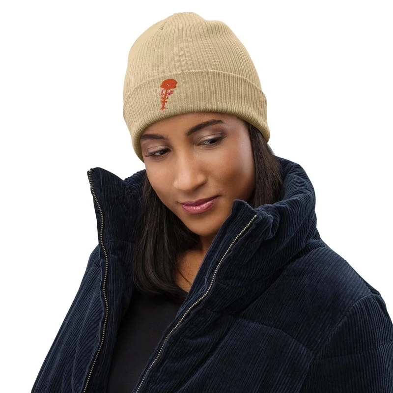 100% Bio Ribbed Cotton Beanie
