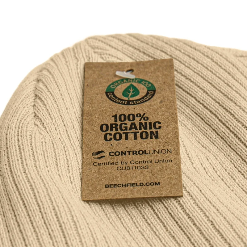 100% Bio Ribbed Cotton Beanie
