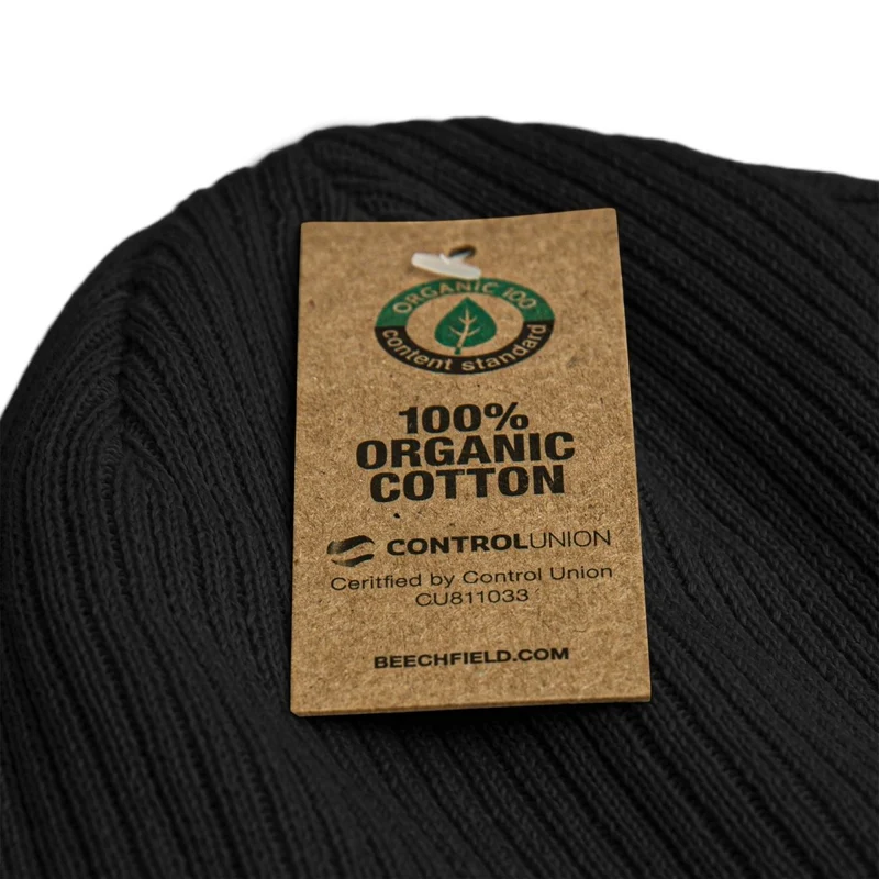 100% Bio Ribbed Cotton Beanie