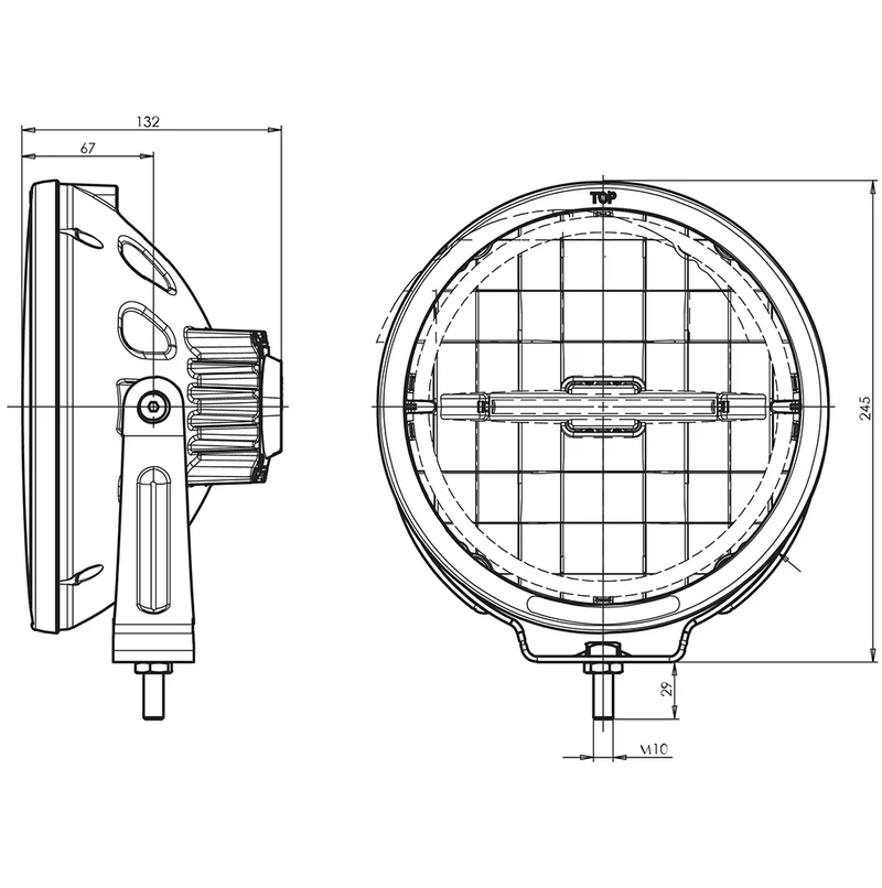 WAS W116 Voll-LED-Scheinwerfer / 9 Zoll