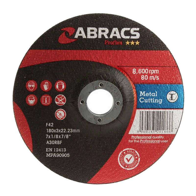 Abracs Proflex-Trennscheibe mit vertiefter Mitte / 180 x 3 mm / 2er-Pack