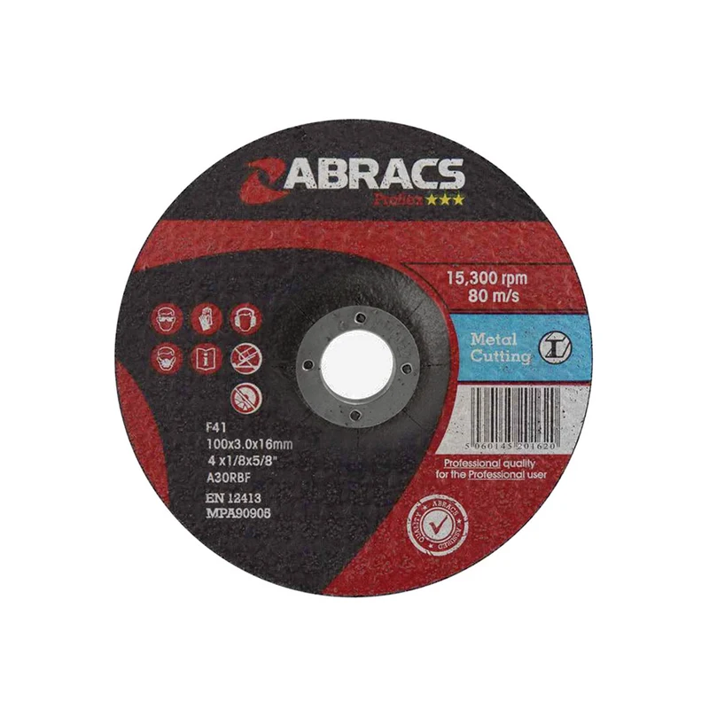 Abracs Proflex Trennscheibe mit vertiefter Mitte / 100 x 3 x 16 mm / 5er-Pack